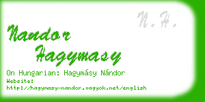 nandor hagymasy business card